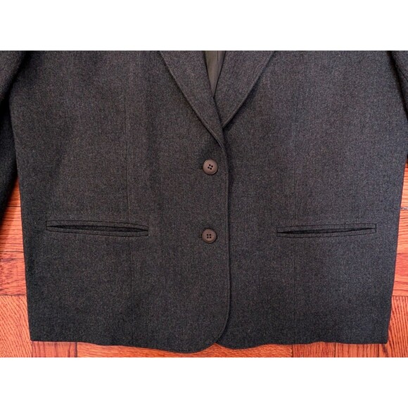 Vintage Pendleton Dark Grey Blazer Jacket Size 8 100% Virgin Wool - Picture 3 of 9